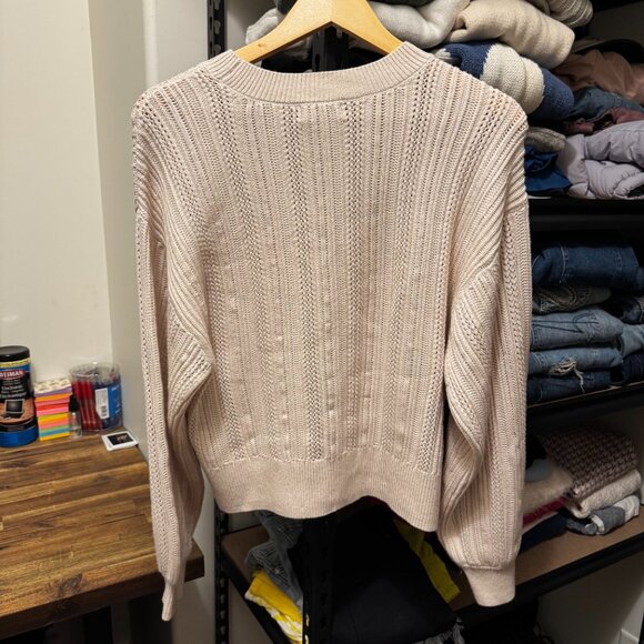 Gentle Fawn Knit Sweater | Size Medium | Blush Pink | Feminine Bubble Sleeves - Picture 6 of 7